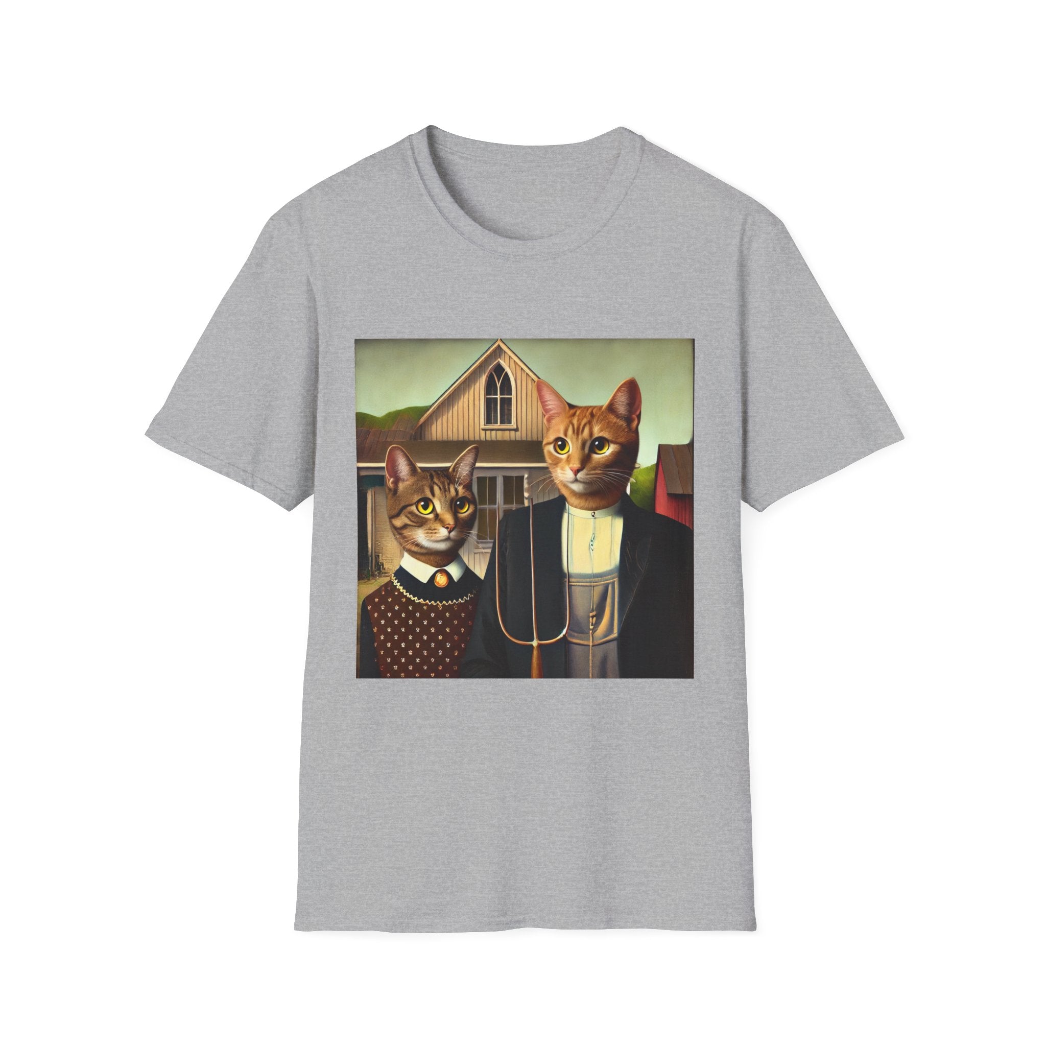American Gothic Cats T-shirt