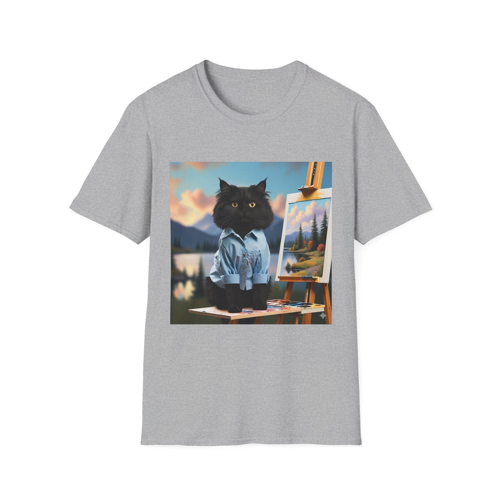 Happy Little Painter Cat T-Shirt