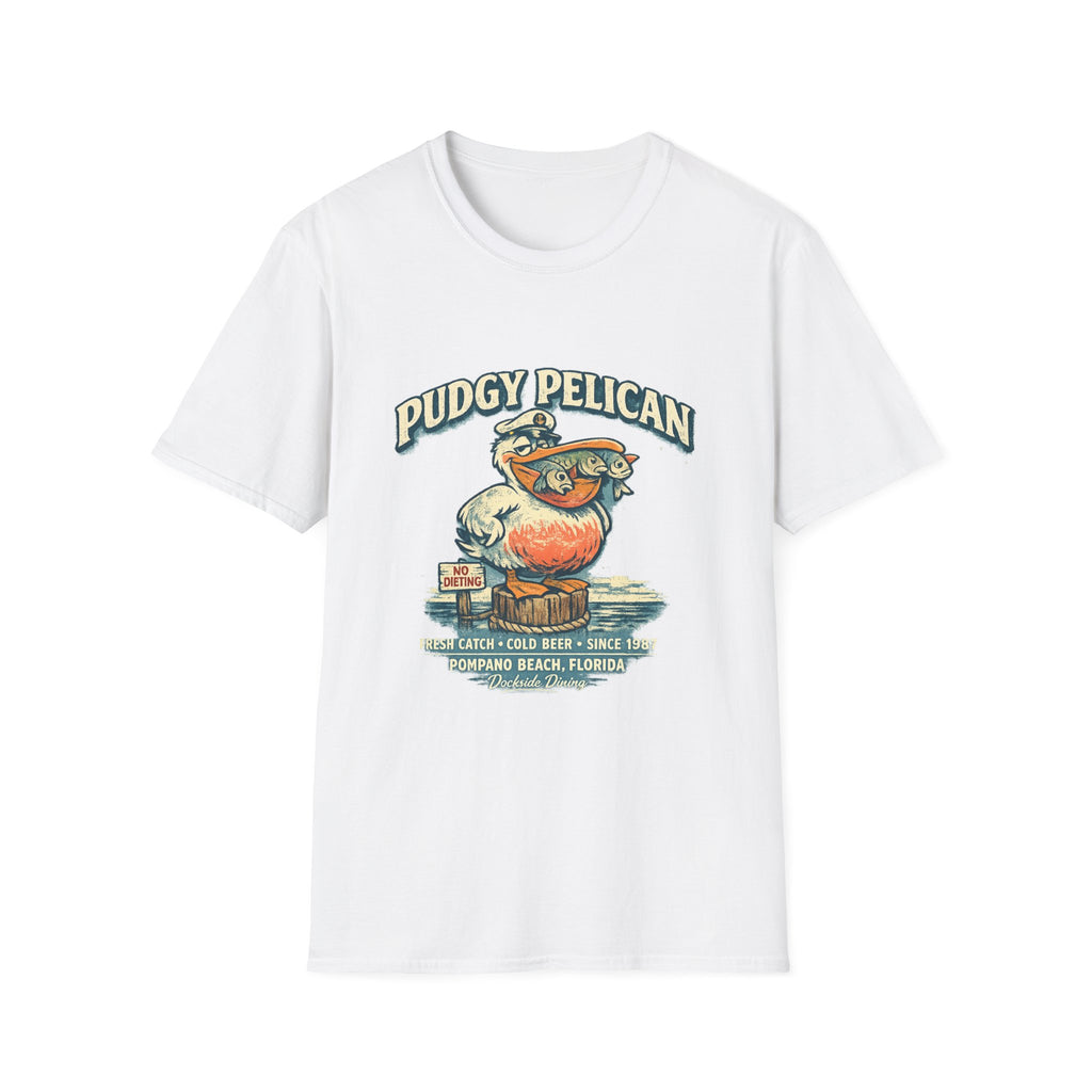 Pudgy Pelican Graphic T-Shirt — Vintage Beach Bird Tee