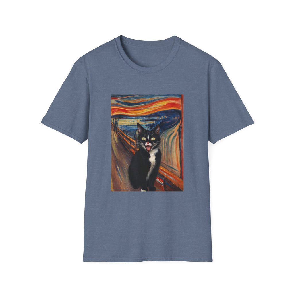 The Scream Cat T-Shirt - Funny Edvard Munch Parody Tee, Cat Art Shirt for Men & Women