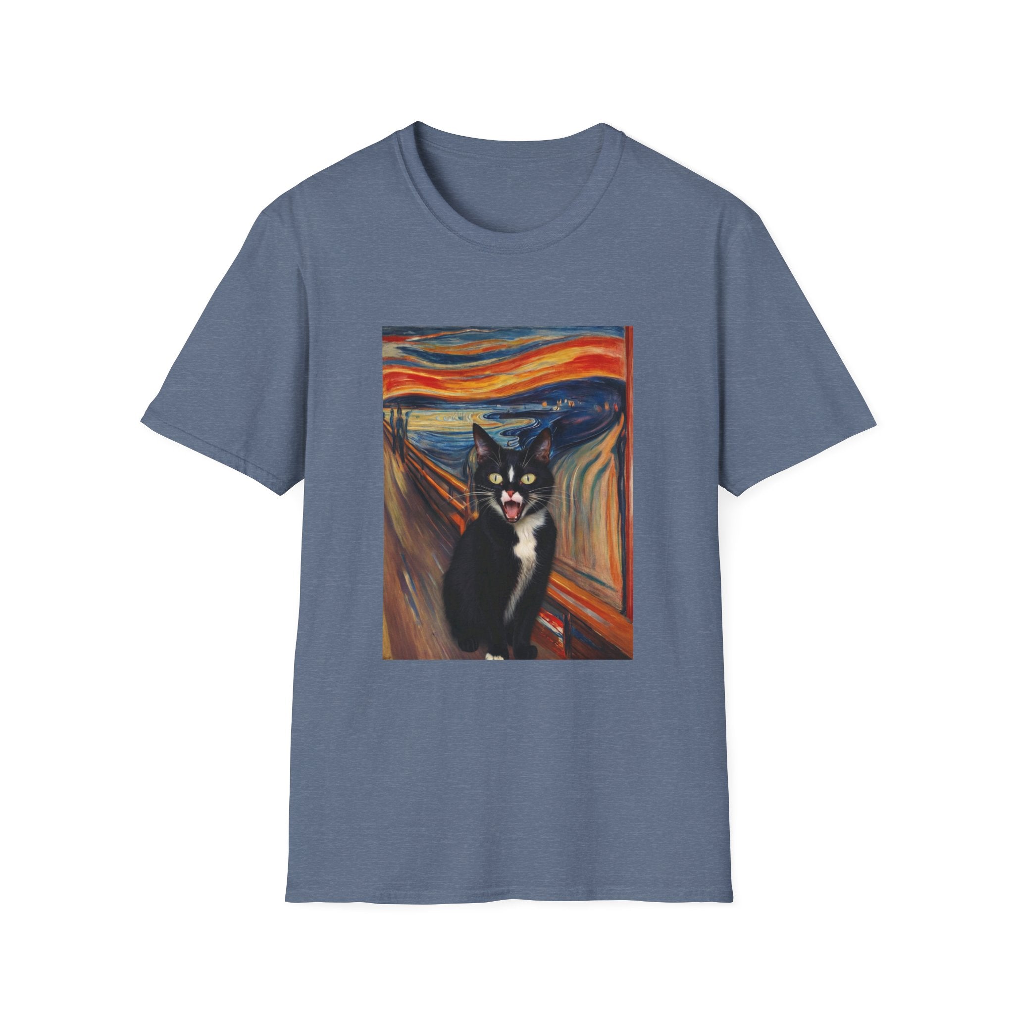 The Scream Cat T-Shirt - Funny Edvard Munch Parody Tee, Cat Art Shirt for Men & Women