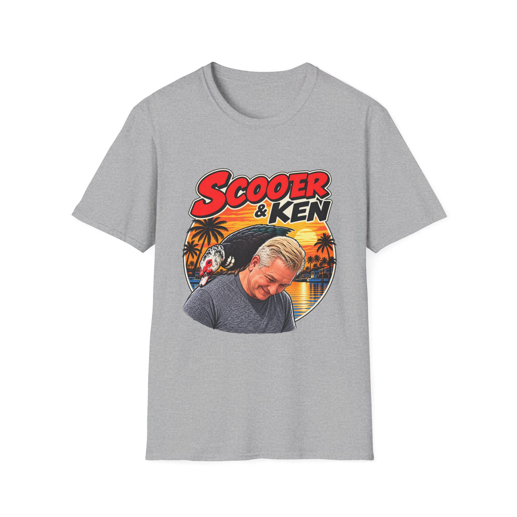 Scooter & Ken Sunset T-Shirt — Vintage Palm Beach Graphic Tee
