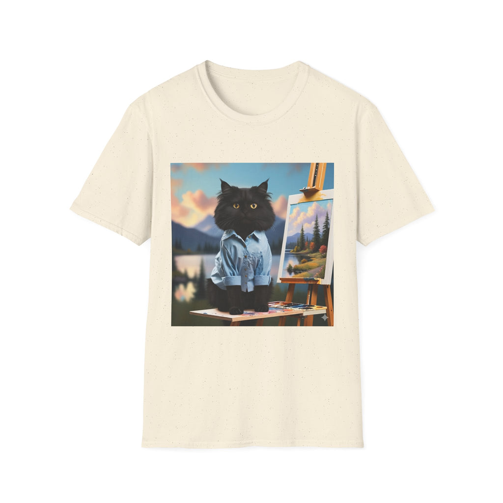 Happy Little Painter Cat T-Shirt
