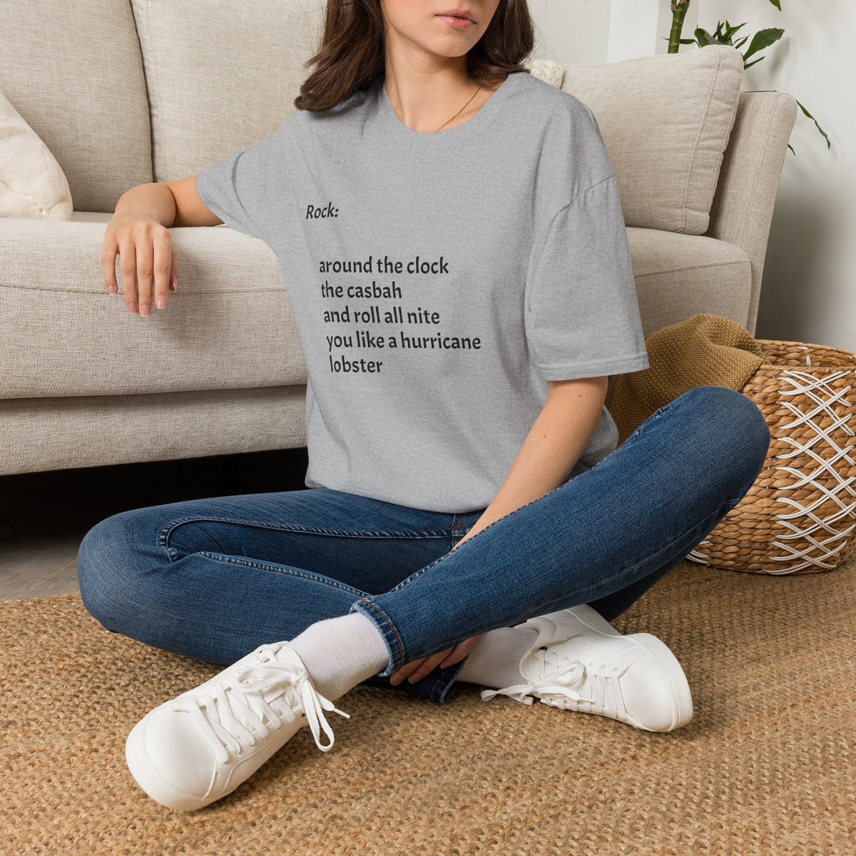 Funny Lyric Text T-Shirt -- Rock