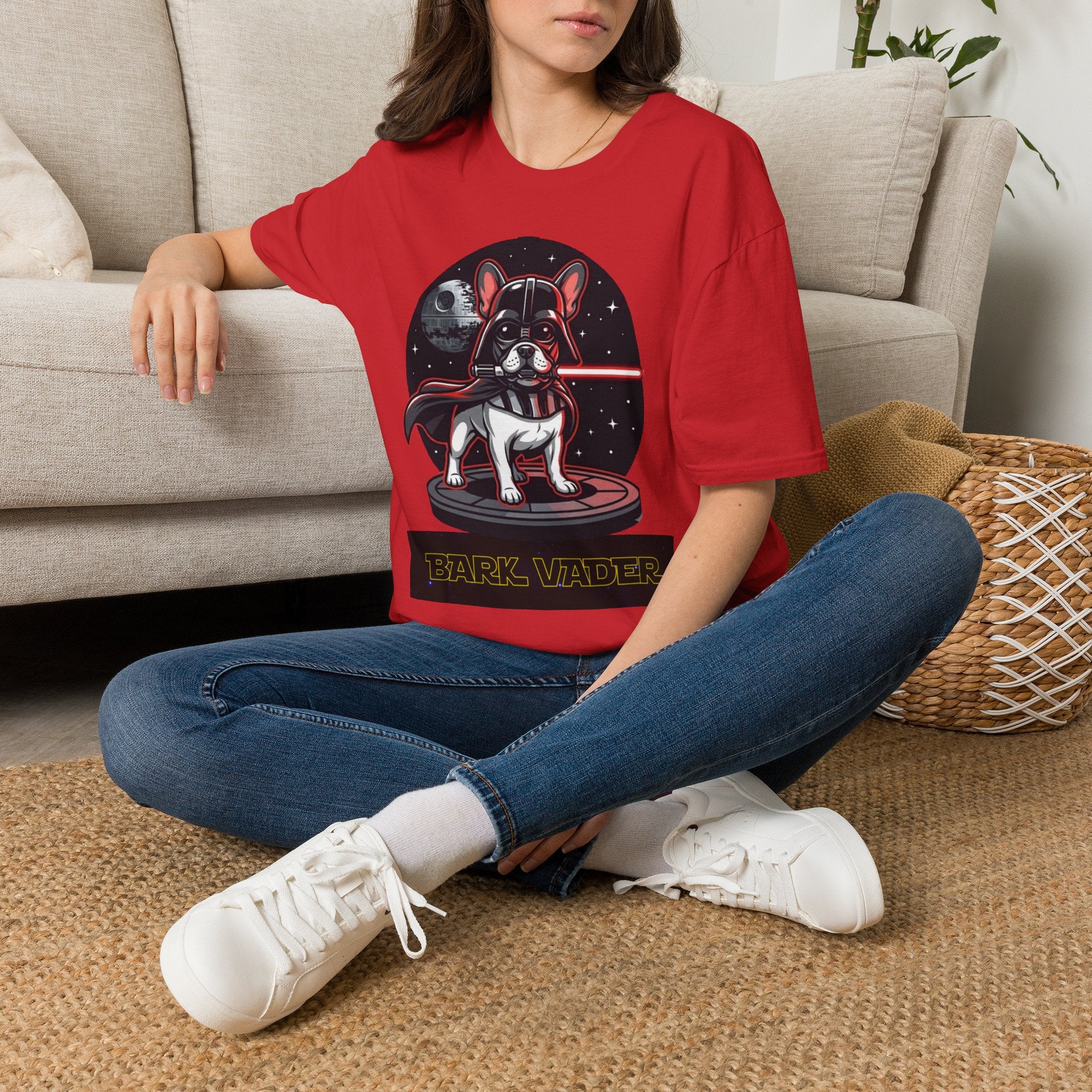 Bark Vader French Bulldog T-Shirt | Space Dog, Lightsaber Humor