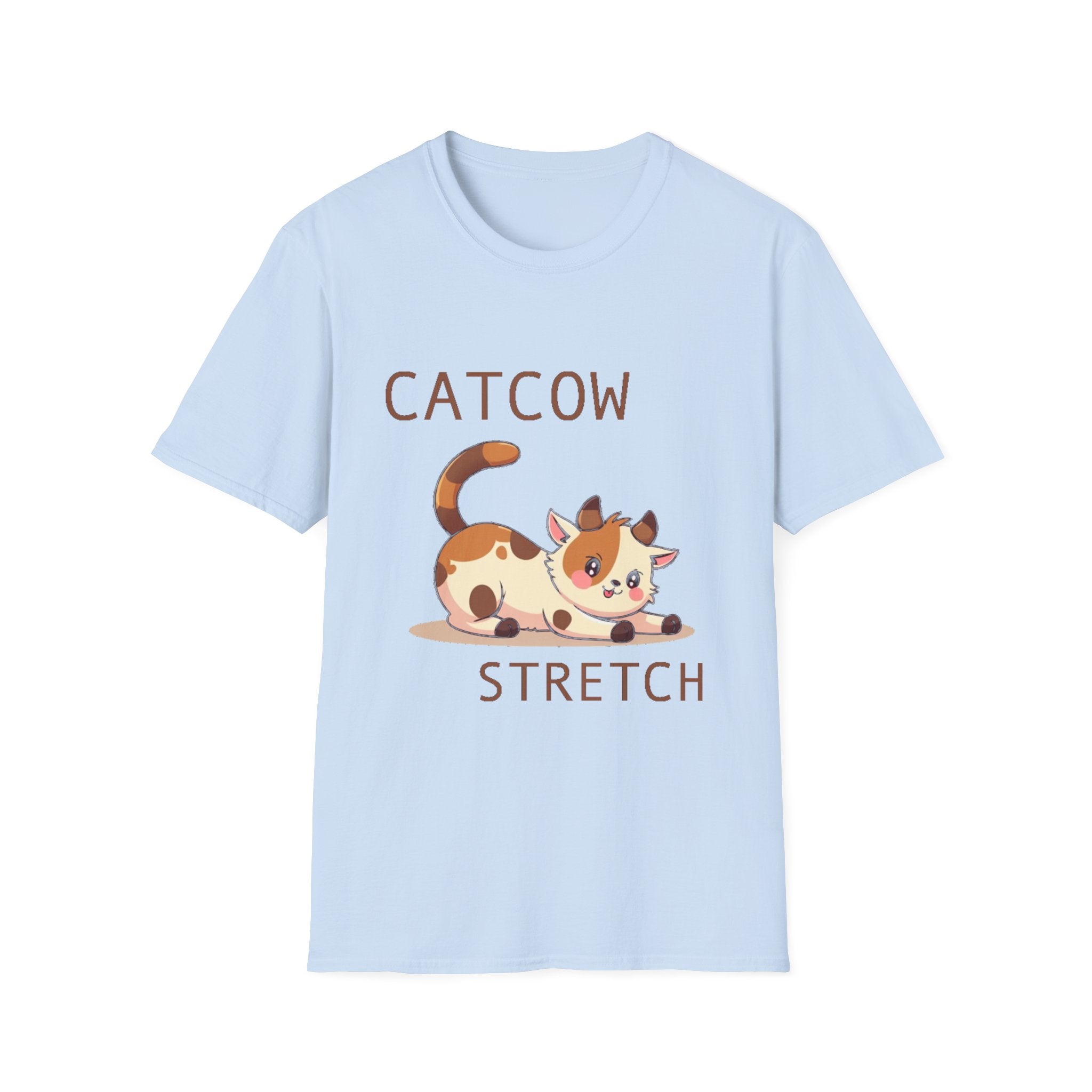 Catcow Stretch T-Shirt | Cute Calico Cat Illustration