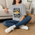 I'm Not Lazy Cat T-Shirt - "I'm On Energy Saving Mode" Funny Cat Graphic Tee