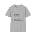 Funny Lyrics Text T‑Shirt — Don't: