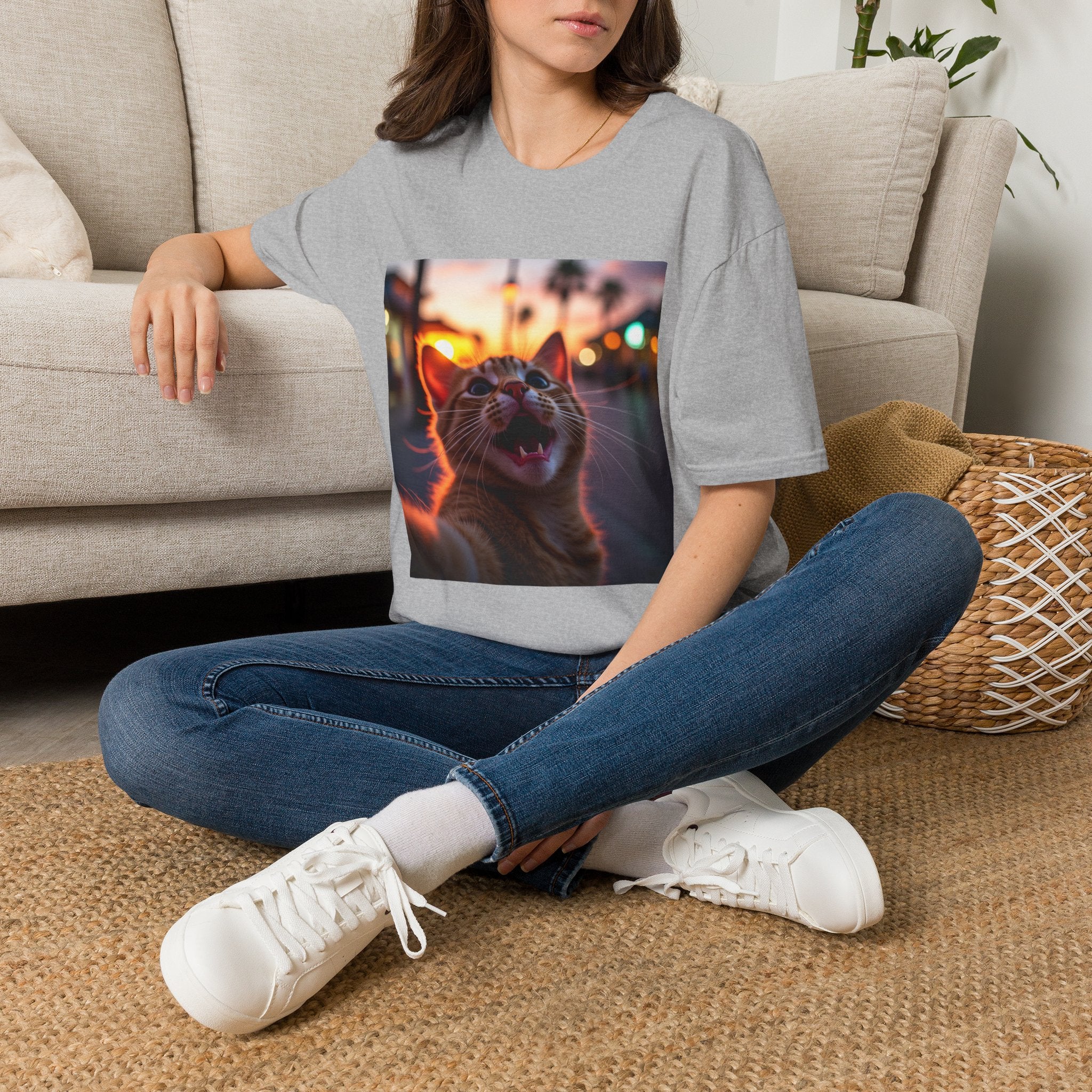 Festive Cat Selfie T-Shirt