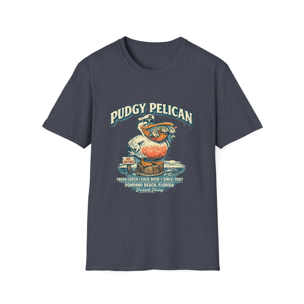 Pudgy Pelican Graphic T-Shirt — Vintage Beach Bird Tee