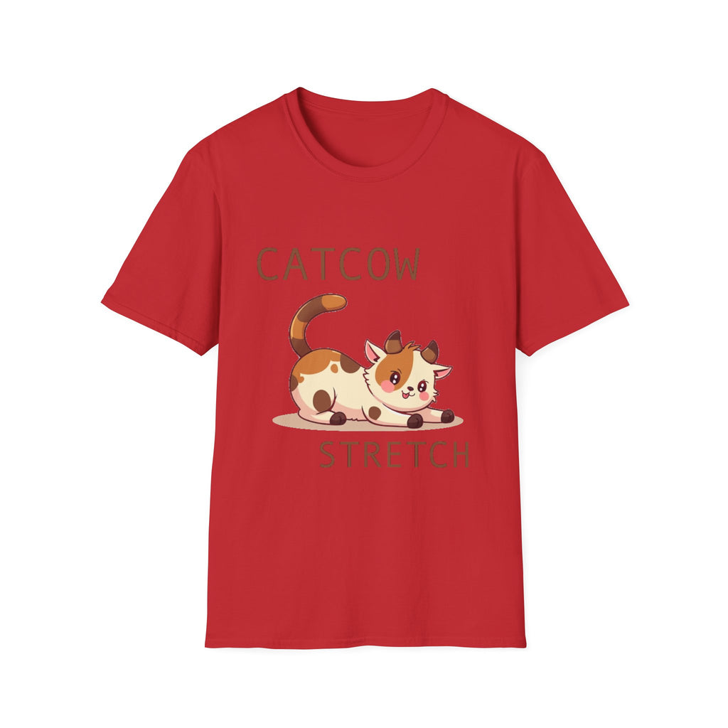 Catcow Stretch T-Shirt | Cute Calico Cat Illustration