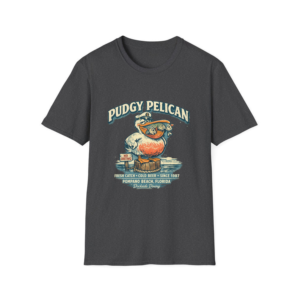 Pudgy Pelican Graphic T-Shirt — Vintage Beach Bird Tee