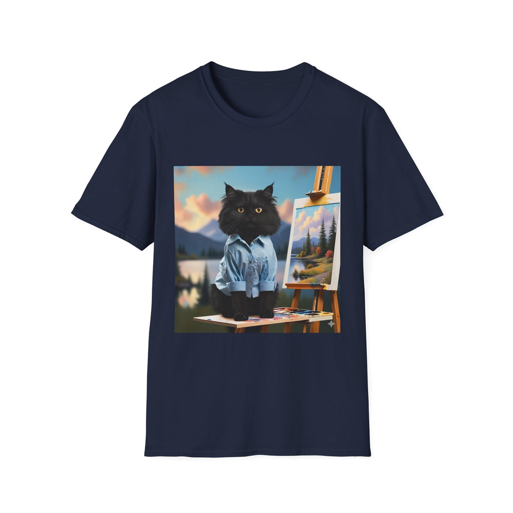 Happy Little Painter Cat T-Shirt
