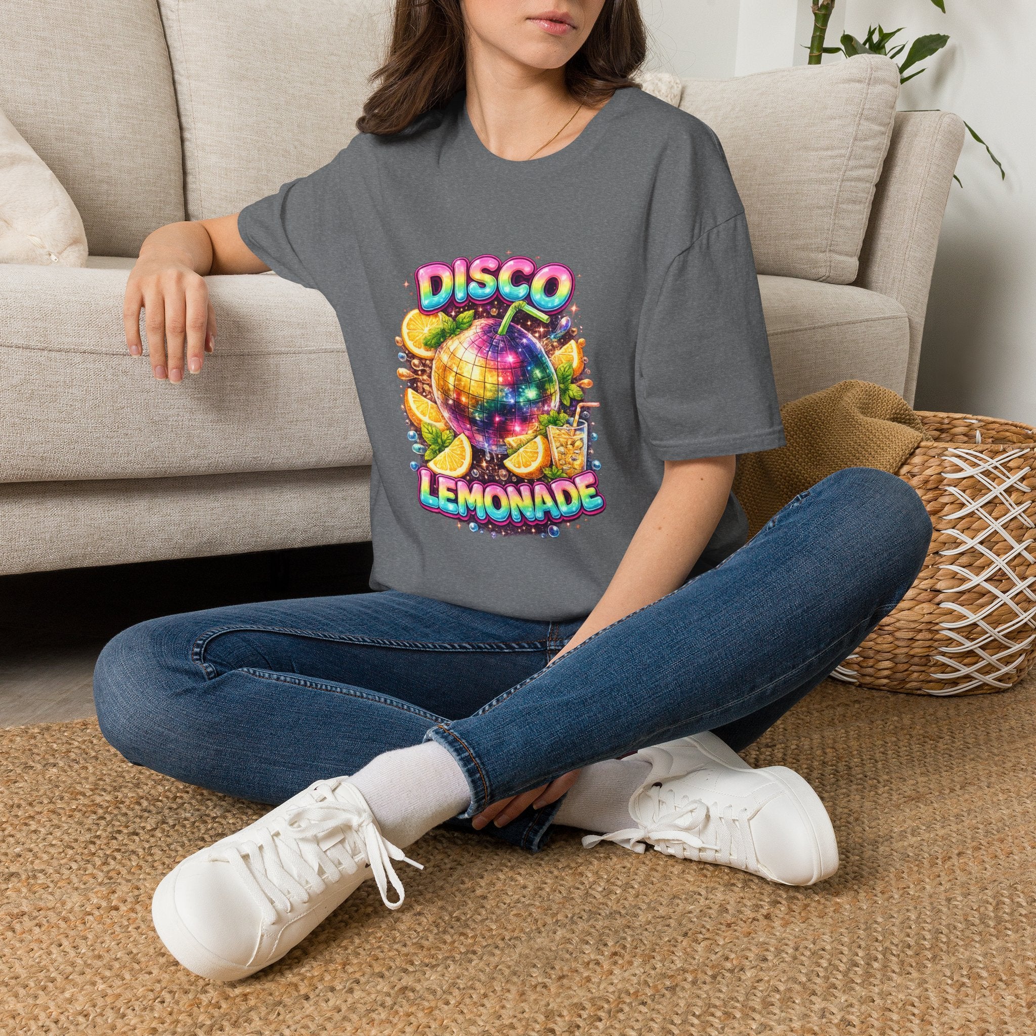 Disco Lemonade – Retro Groovy Lemon Disco Ball T-Shirt