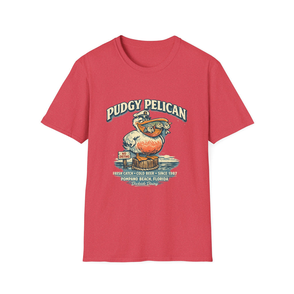 Pudgy Pelican Graphic T-Shirt — Vintage Beach Bird Tee