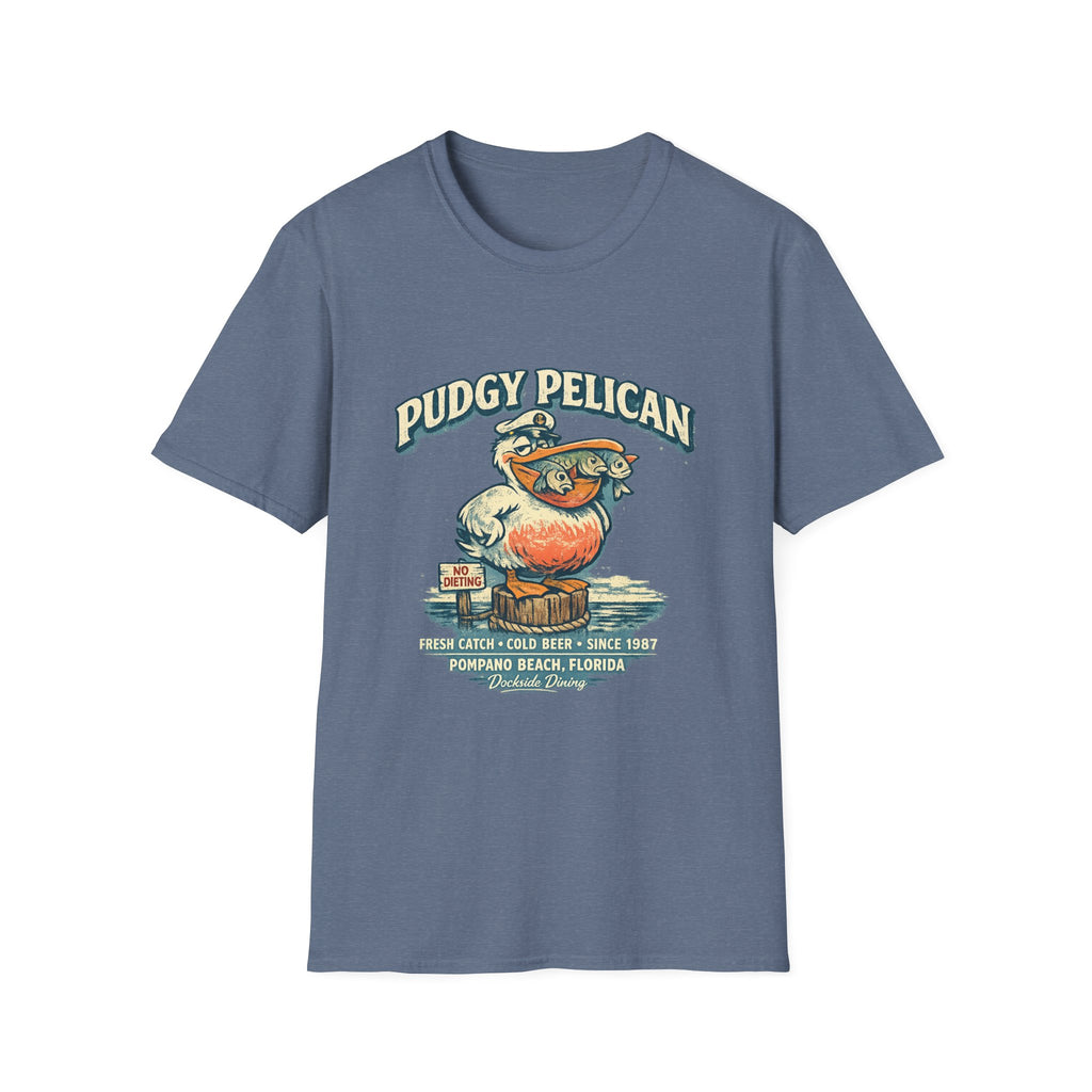 Pudgy Pelican Graphic T-Shirt — Vintage Beach Bird Tee