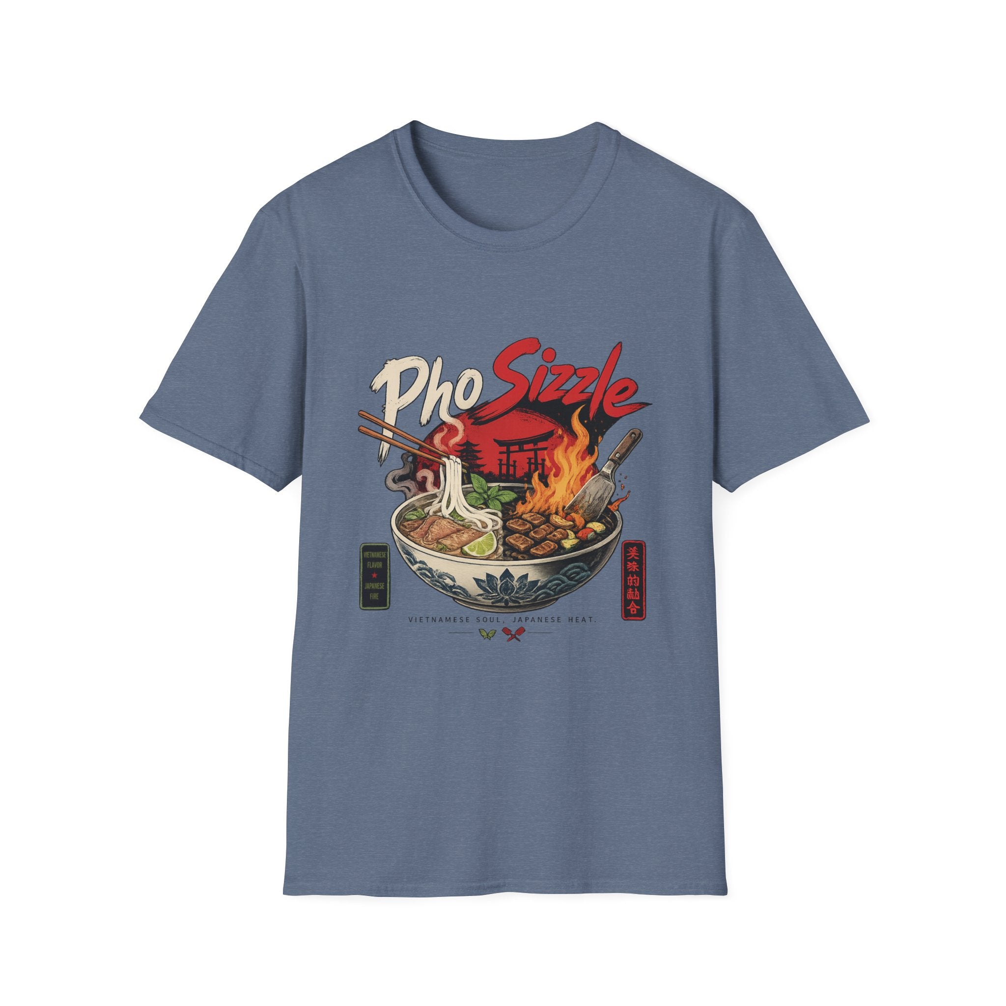 Pho Sizzle T-Shirt – Asian Fusion Street Food Bowl Graphic Tee