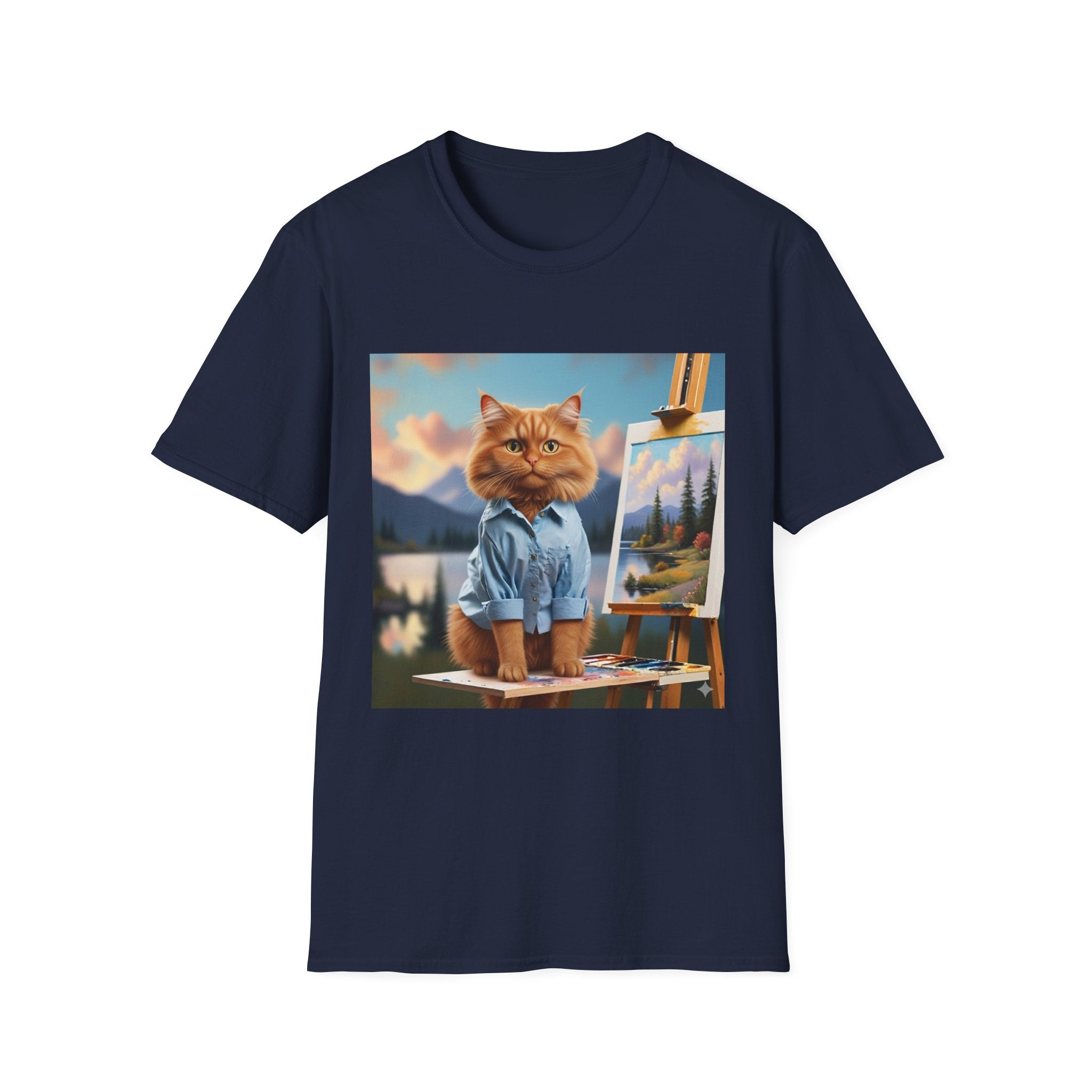 Happy Little Painter Cat T-Shirt