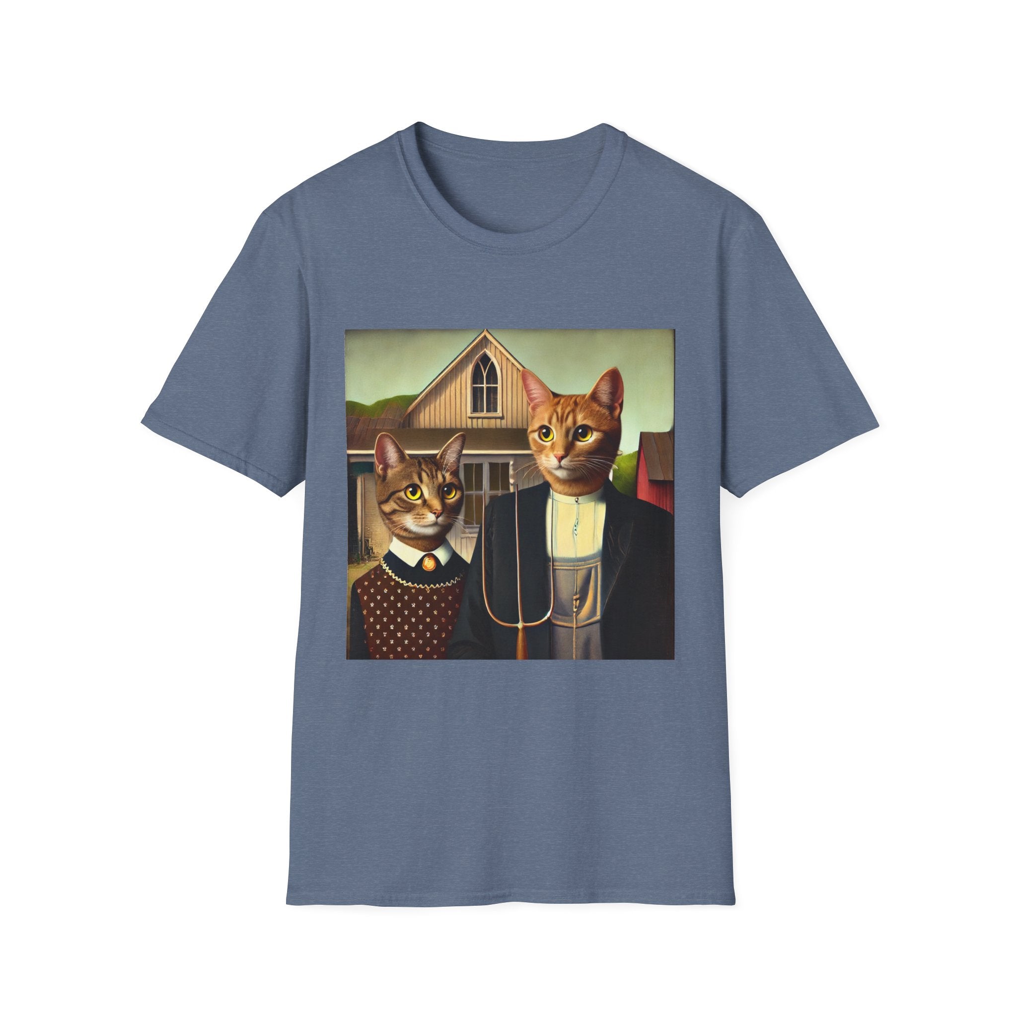 American Gothic Cats T-shirt