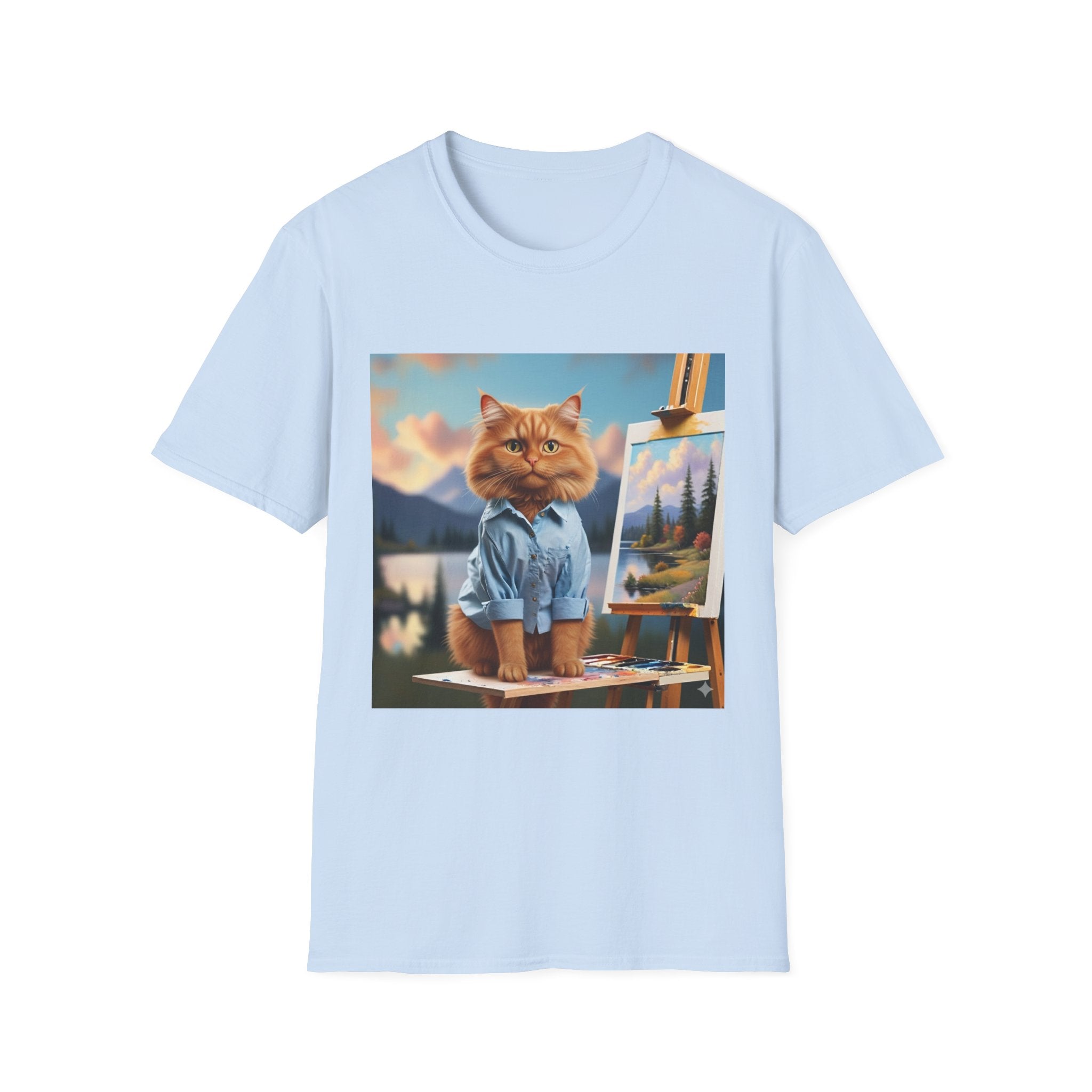 Happy Little Painter Cat T-Shirt