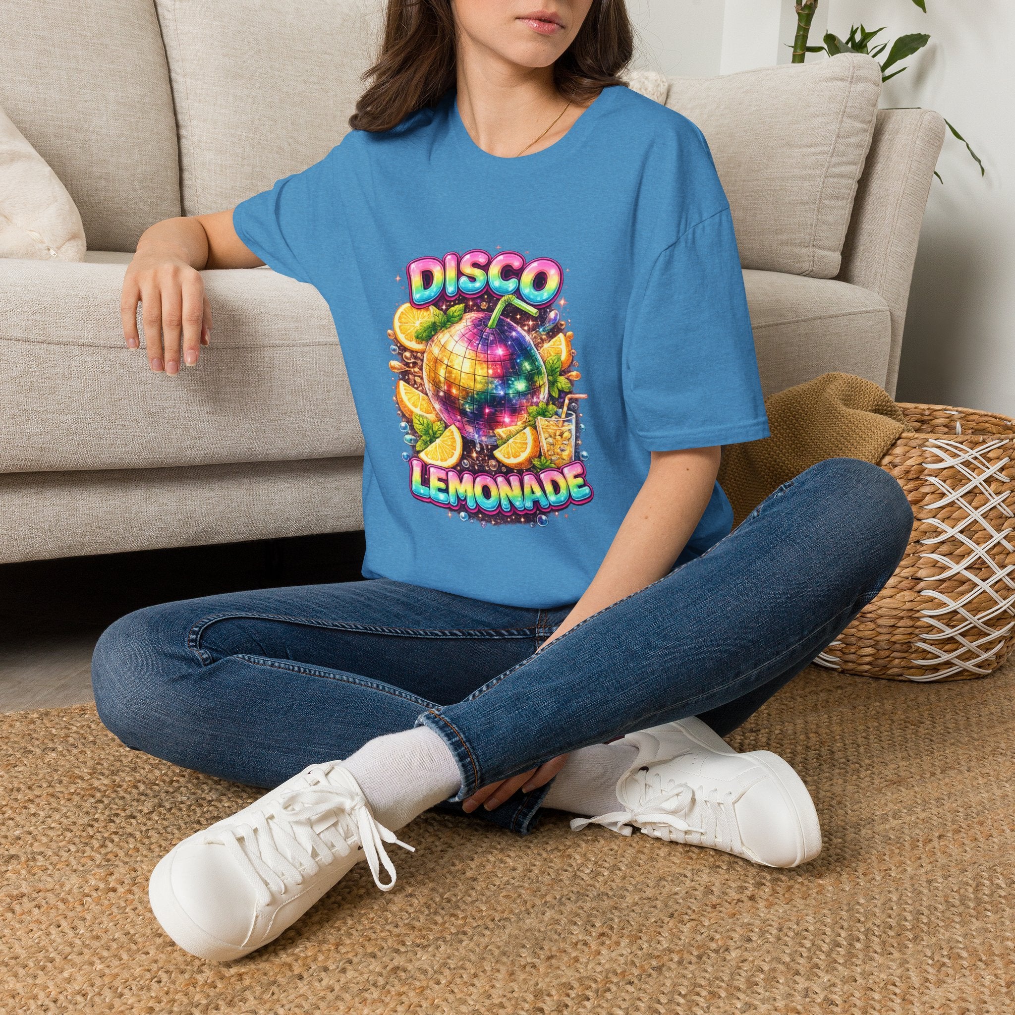 Disco Lemonade – Retro Groovy Lemon Disco Ball T-Shirt