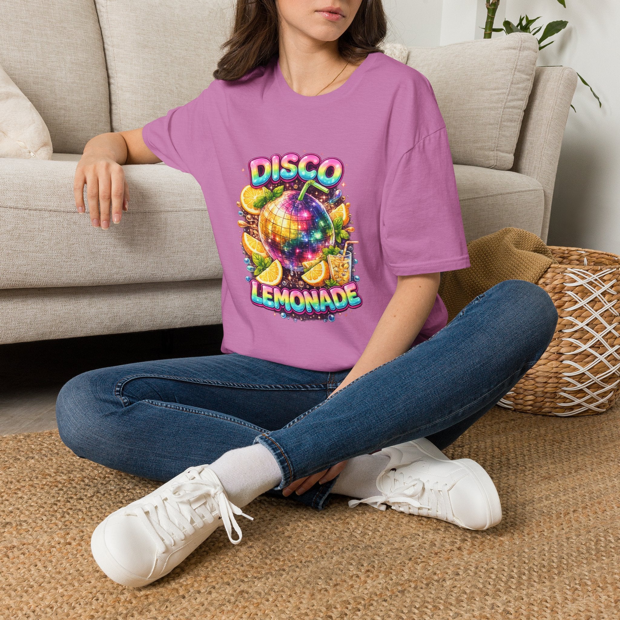 Disco Lemonade – Retro Groovy Lemon Disco Ball T-Shirt