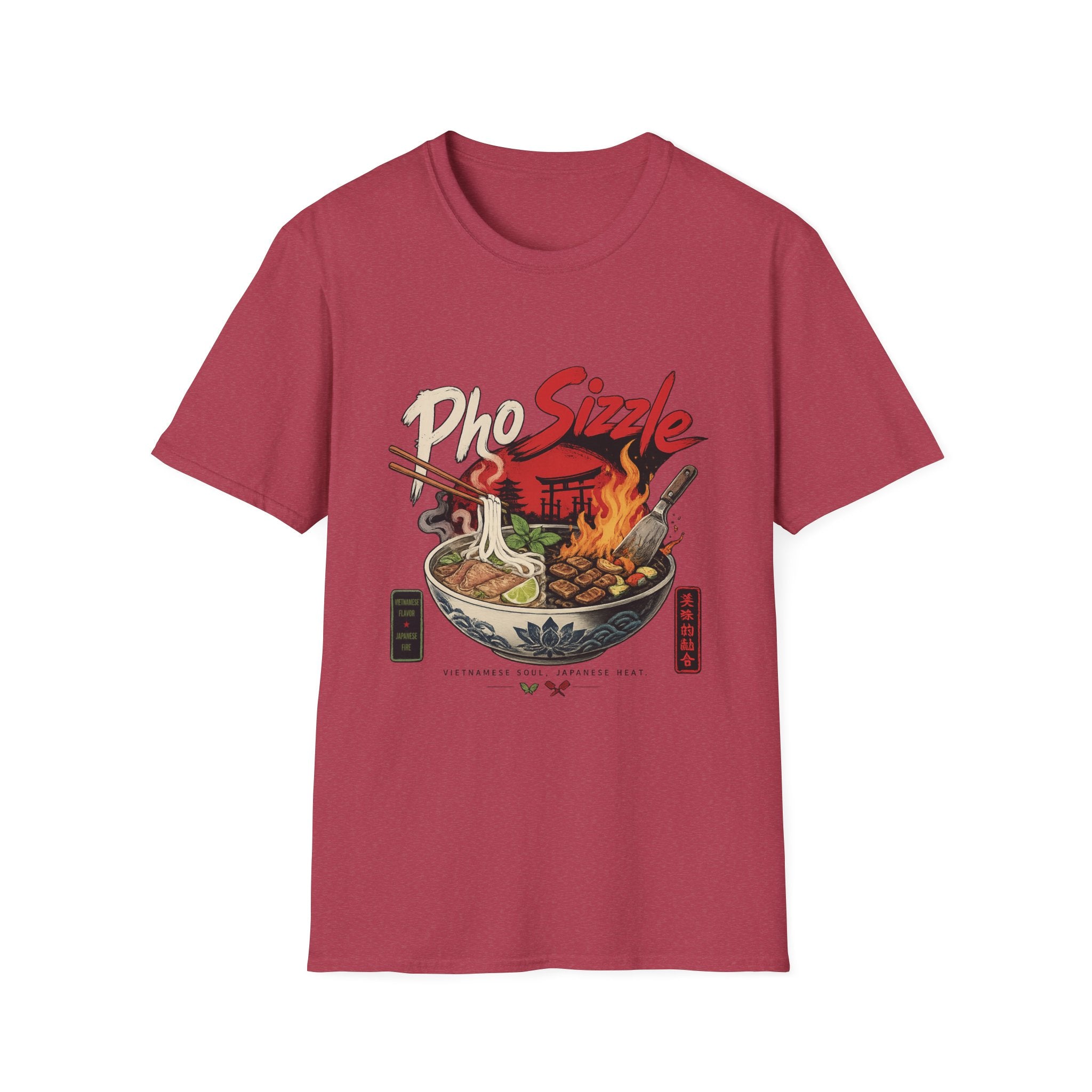 Pho Sizzle T-Shirt – Asian Fusion Street Food Bowl Graphic Tee