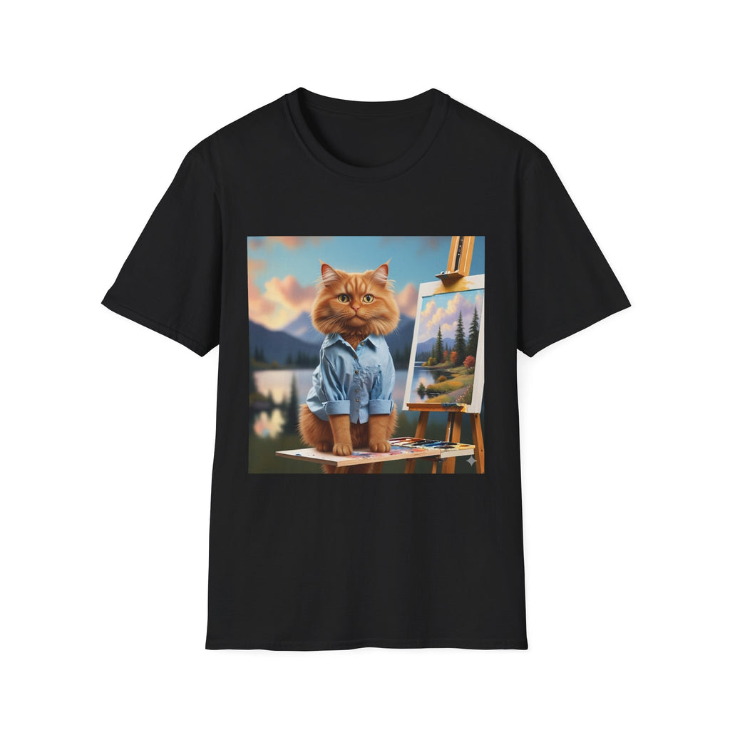 Happy Little Painter Cat T-Shirt