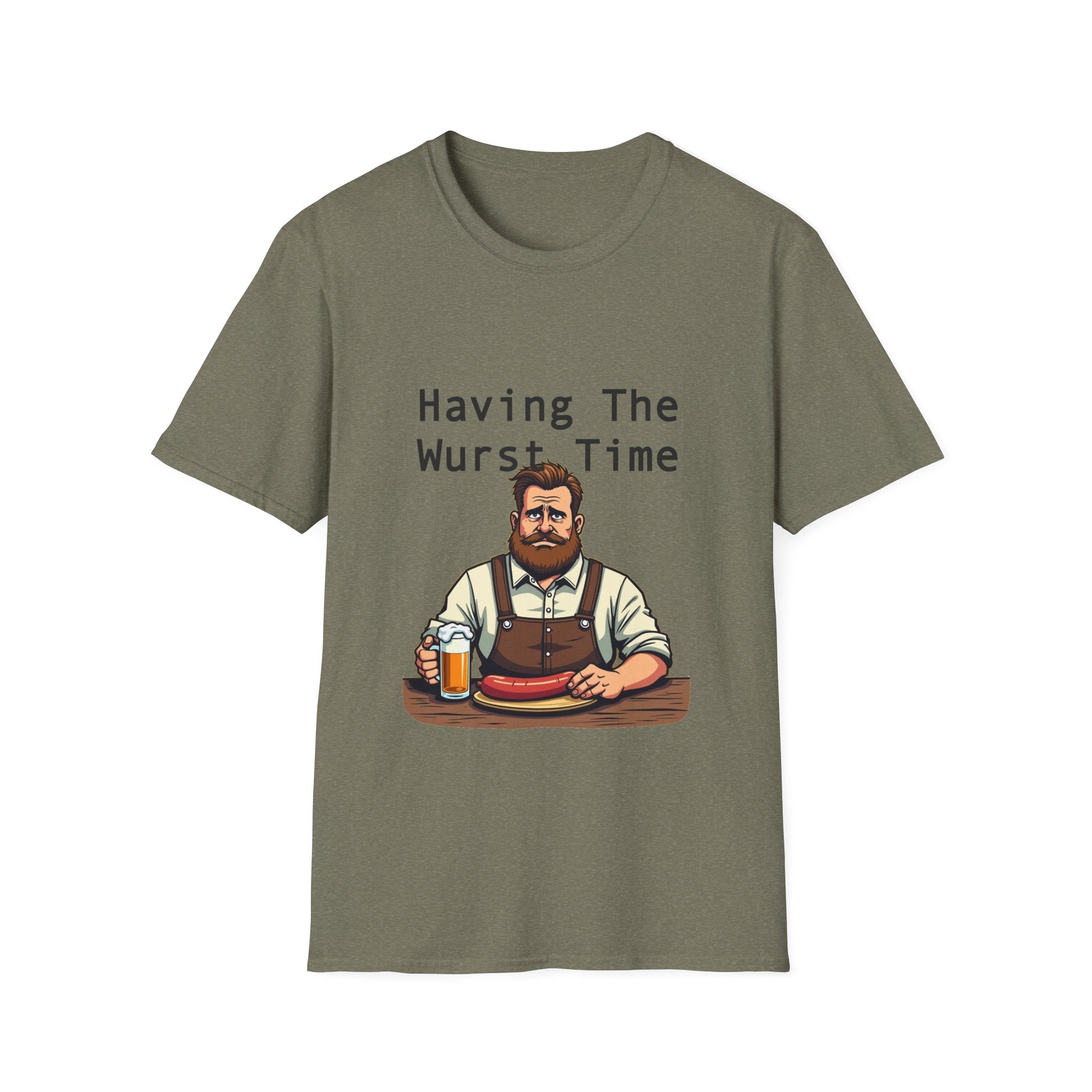 Having The Wurst Time T-Shirt, Funny German Beer, Unisex Humor Tee, Oktoberfest Gift, Casual Wear, Party Outfit