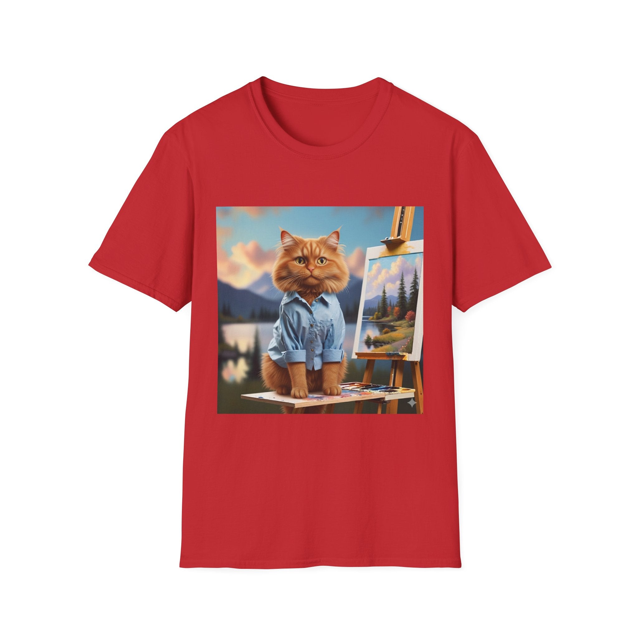 Happy Little Painter Cat T-Shirt